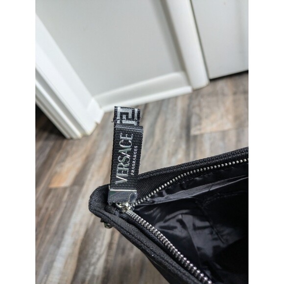 Versace Fragrances Black Canvas Bag Travel Handbag Overnight Gym Shoulder Tote - Picture 7 of 11